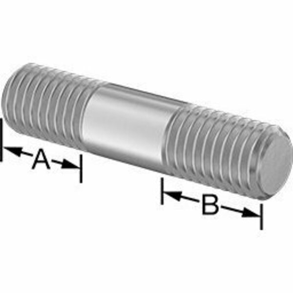 Bsc Preferred 18-8 Stainless Steel Threaded on Both Ends Stud M14 x 2mm Thread Size 20mm Thread Lengths 60mm Long 92997A334